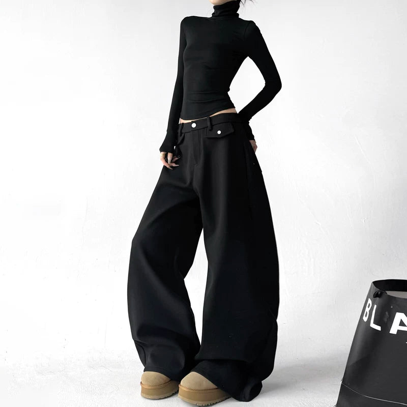 Wide Leg Loose Fit Casual Pants 4