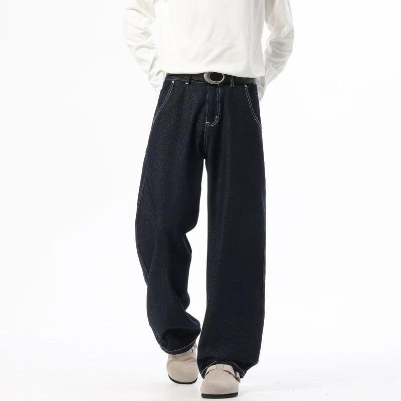 Wide Leg Loose Fit Denim Jeans Pants 3