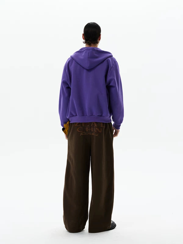 Wide Leg Plaid Double Waistband Sweatpants 5