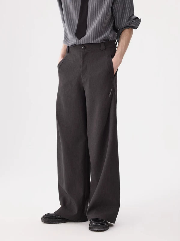 Wide-Leg Pleated Casual Dress Pants 3