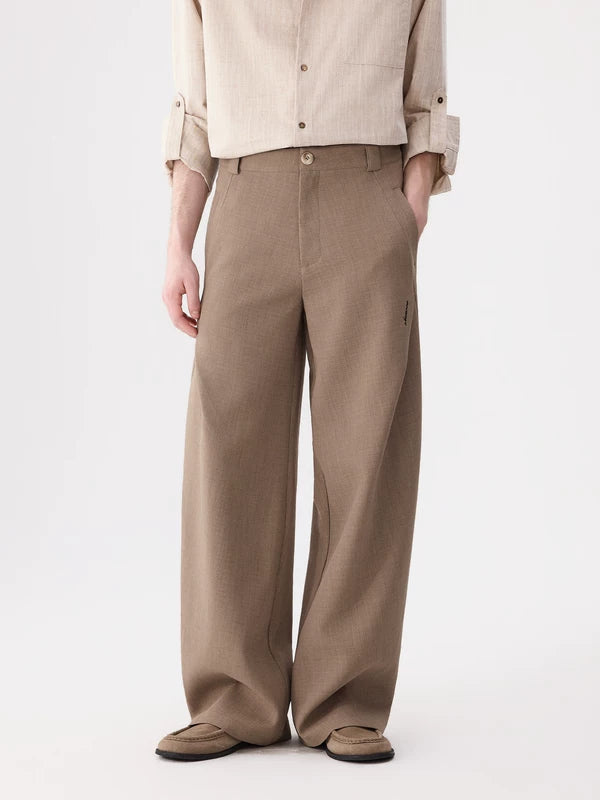 Wide-Leg Pleated Casual Dress Pants 5