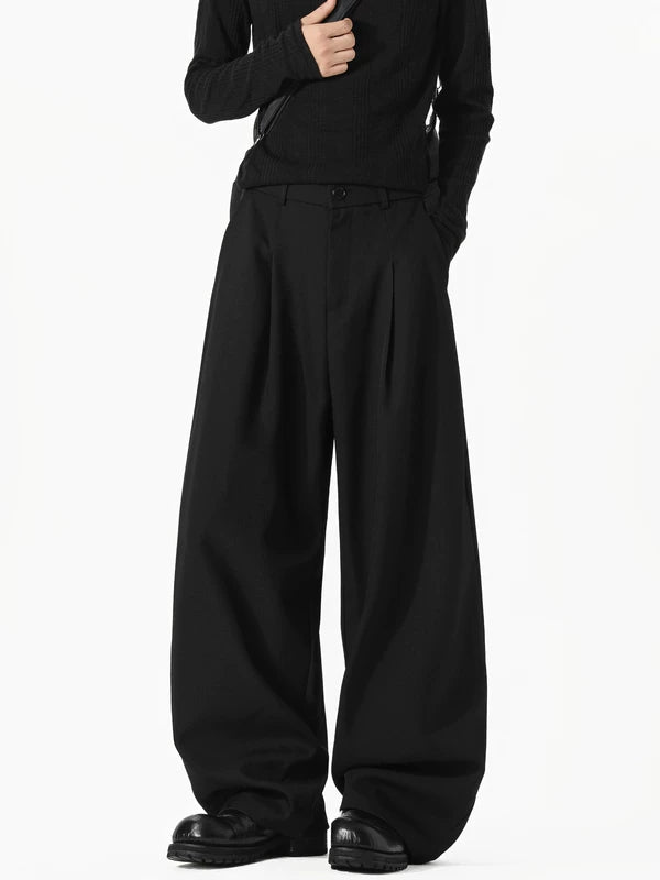 Wide Leg Pleated Dress Pants 4