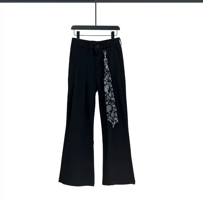 6041248521484,6041248521485,6041248521486, Wide-Leg Pleated Pants with Scarf Detail