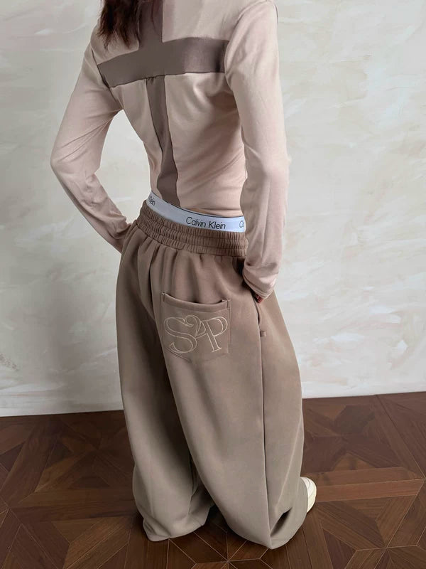 Wide Leg Pleated Sweatpants Lounge Pants 3