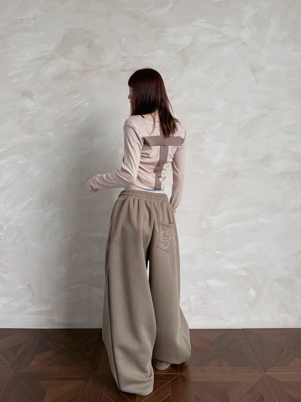 Wide Leg Pleated Sweatpants Lounge Pants 4