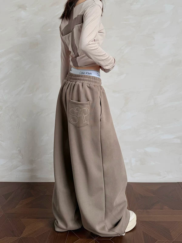 Wide Leg Pleated Sweatpants Lounge Pants 5