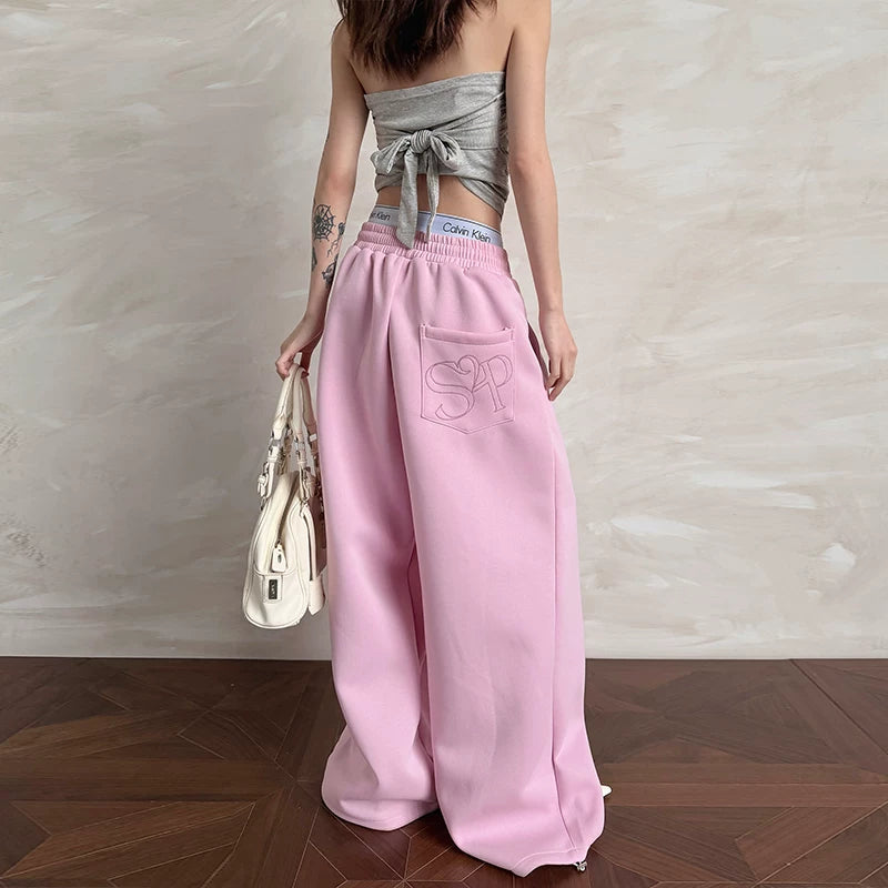 6205859919736,6205859919737,6205859919738, Wide Leg Pleated Sweatpants Lounge Pants