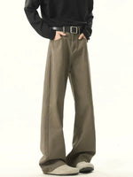 Wide Leg Straight Fit Casual Jeans Pants 3