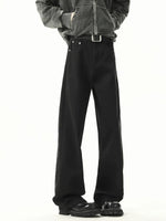 Wide Leg Straight Fit Casual Jeans Pants 4