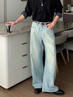 Wide Leg Straight Fit Denim Pants 2