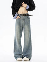 Wide Leg Straight Fit Denim Pants 3