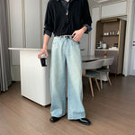 6027745461584,6027745461585,6027745461586,6027745461587, Wide Leg Straight Fit Denim Pants