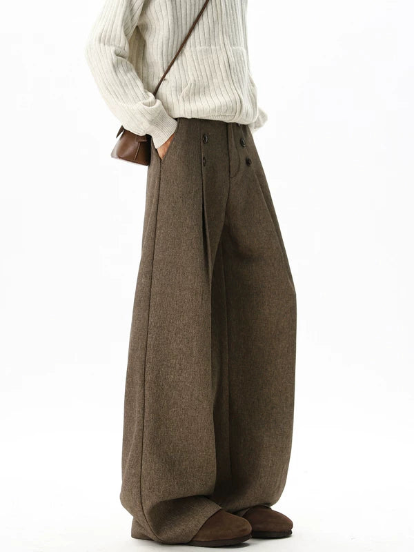 Wide Leg Straight Fit Dress Pants 3