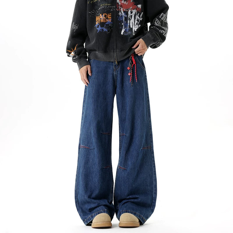 6063254794495,6063254794496,6063254794497,6063254794498,6063254794499,6063254794500, Wide-Leg Street Style Denim Pants