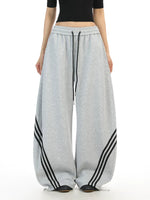 Wide-Leg Three-Stripe Casual Sweatpants 3