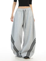 Wide-Leg Three-Stripe Casual Sweatpants 5