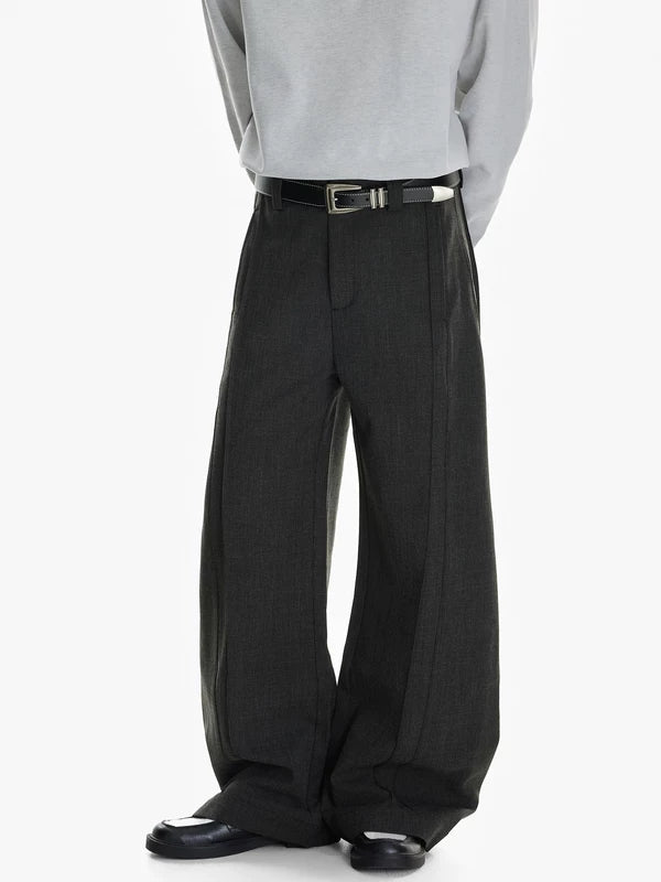 Wide Leg Wool Blend A-Line Pants 2