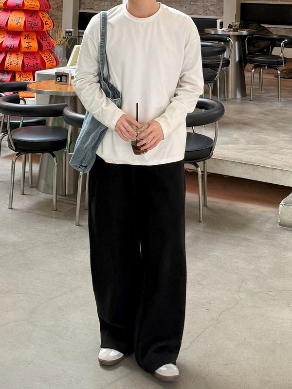 Fleece-Lined Wide-Leg Sweatpants Pants 3