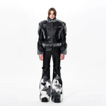 Winter Faux Fur Trim Leather Jacket 4