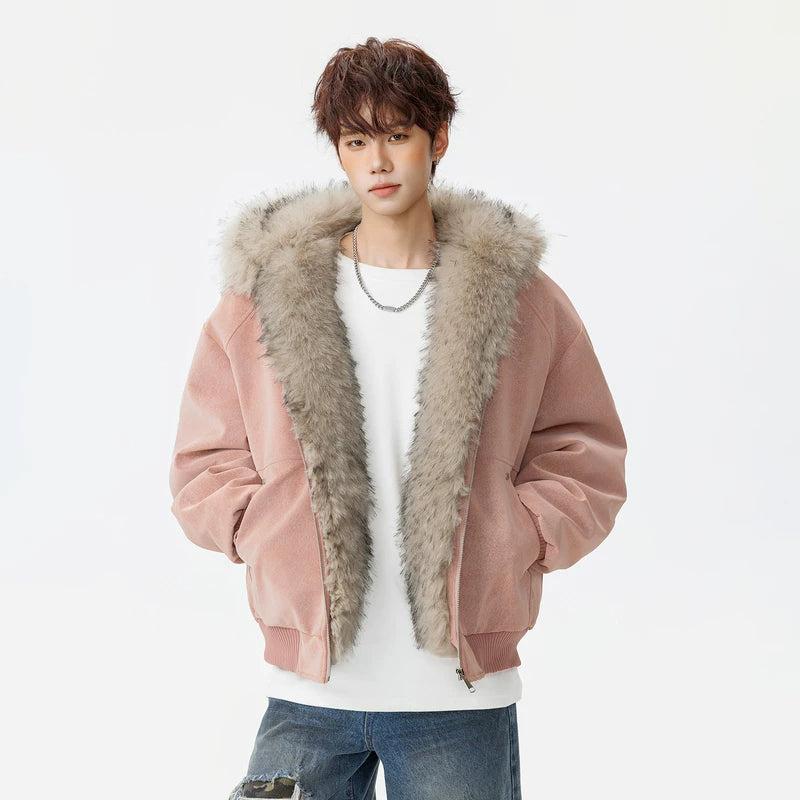 6141451358131,6141451358132,6141451358133,6141451358134,6141451358135,6141451358136, Winter Hooded Faux Fur Lined Jacket