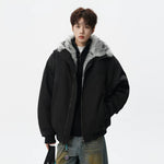 6156819446939,6156819446940,6156819446941,6156819446942, Winter Insulated Stand Collar Fur-Trim Jacket