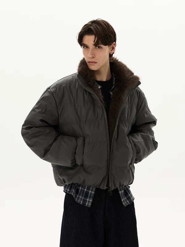 1627207:28334,6001798976894,1627207:28334,6001798976893,1627207:28334,6001798976892,6001798976894,6001798976893,6001798976892, Winter Puffer Jacket with Faux Fur Collar