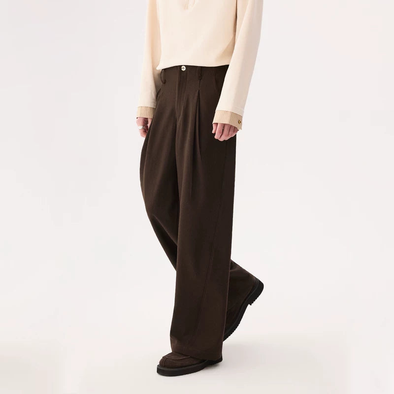 6016643812149,6016643812150,6016643812151,6016643812152, Wool Blend Pleated Wide Leg Pants