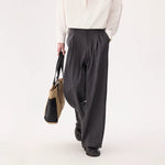 6016643812153,6016643812154,6016643812155,6016643812156, Wool Blend Pleated Wide Leg Pants