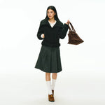 Wool Blend Short Belted Jacket 5