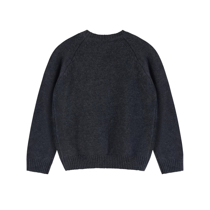 Wool Chunky Knit Raglan Sleeve Sweater 2