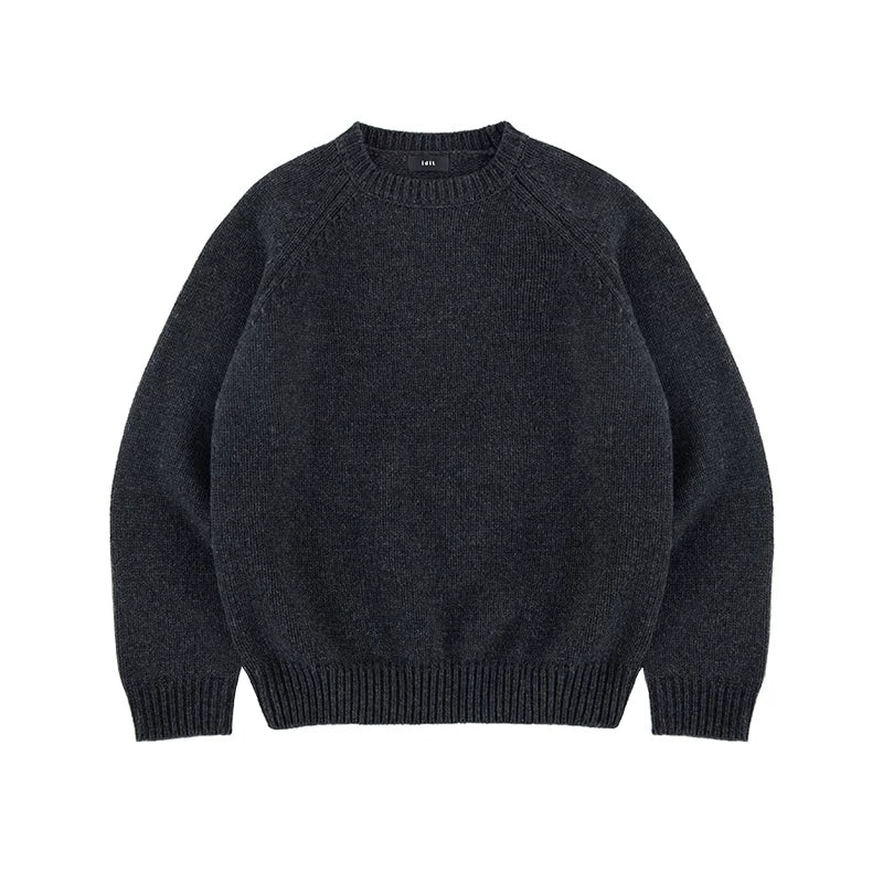 Wool Chunky Knit Raglan Sleeve Sweater 5