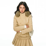 Wool Coat and Pleated Skirt Set 3