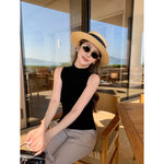 6031859945628,6031859945629,6031859945630, Wool Ribbed Mock Neck Sleeveless Top