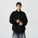 Wool Stand Collar Loose Casual Jacket 4