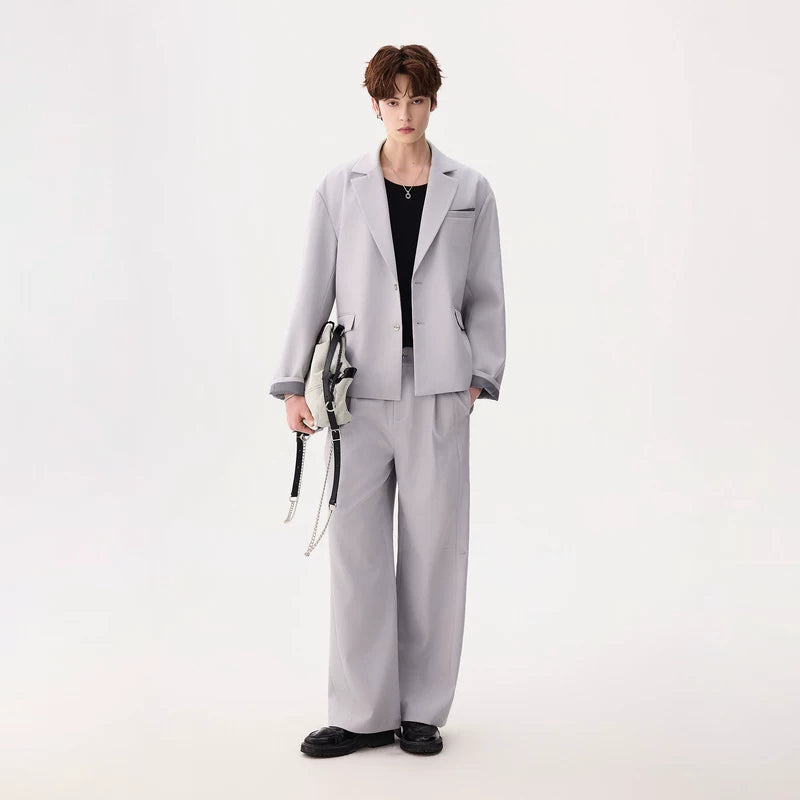 6195081934316,6195081934318,6195081934320,6195081934322, Wrinkle-Resistant Two-Piece Suit Pants Set