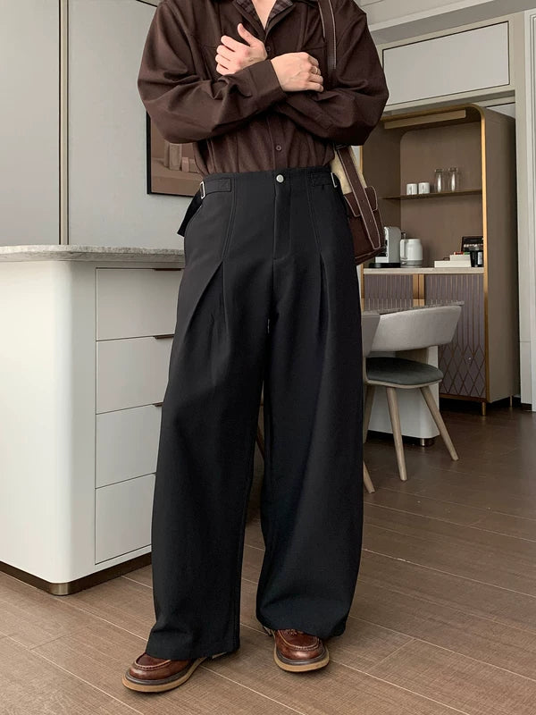 Wrinkle-Resistant Wide-Leg Casual Dress Pants 4