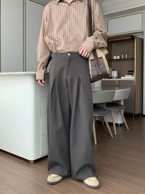 Wrinkle-Resistant Wide-Leg Casual Dress Pants 5