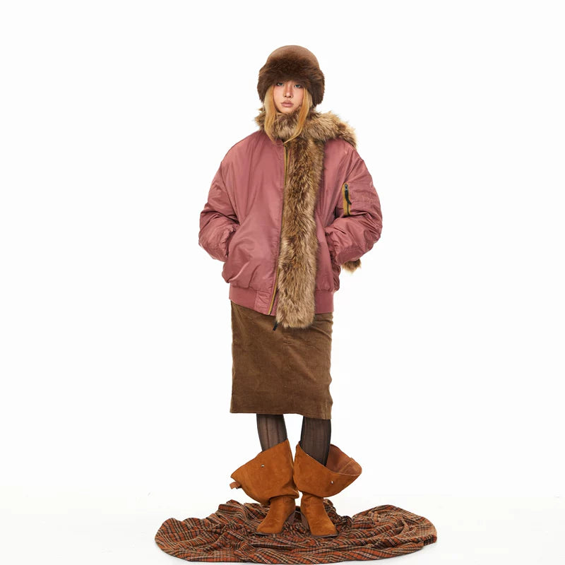 Zip Front Puffer Baseball Collar Jacket 4