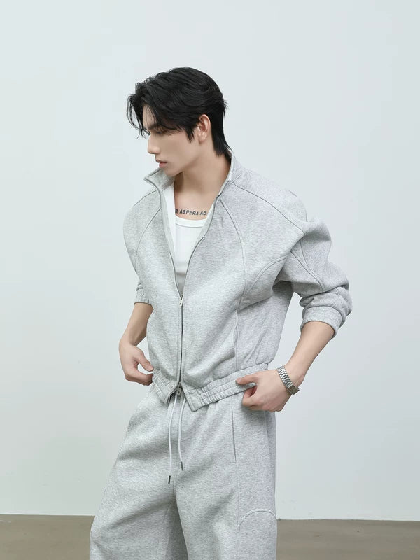 Zip Front Sweatshirt Jacket and Pants 2