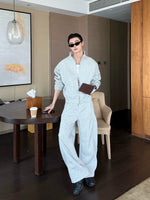 Zip Stand Collar Jacket and Pants Set 5