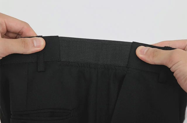 Elastic Cropped Suit Pants