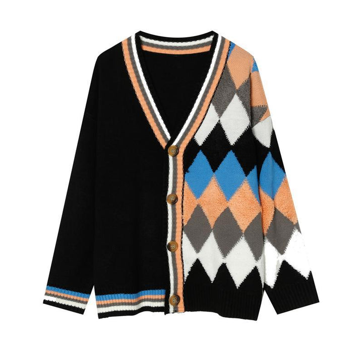 Argyle Knit Cardigan