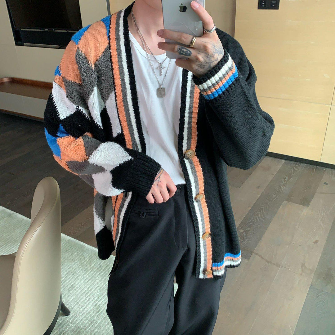 Argyle Knit Cardigan