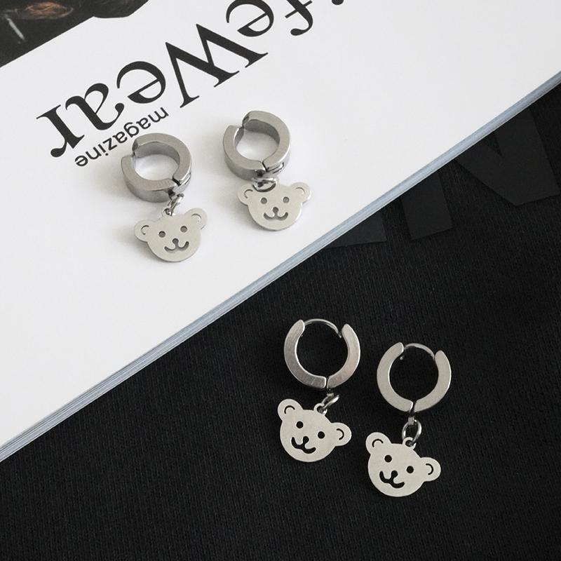 Bear Pendant Earrings
