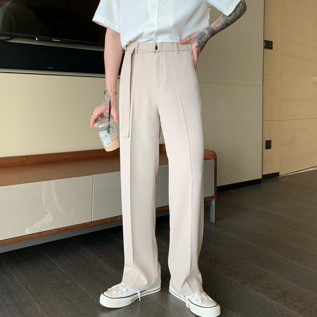 Belted Pleated Pants