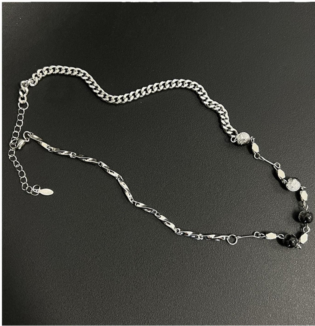 Black Beads Necklace