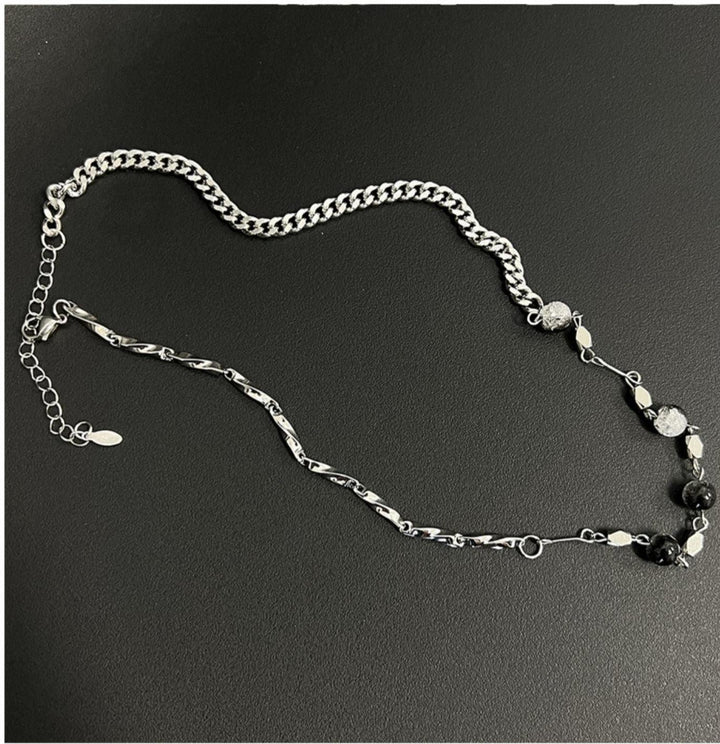 Black Beads Necklace