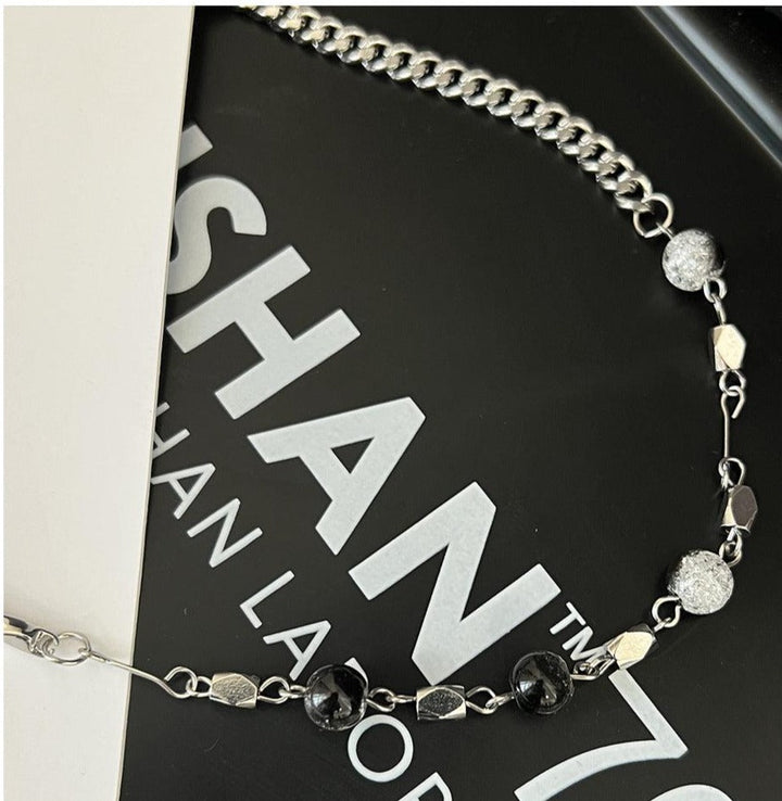 Black Beads Necklace