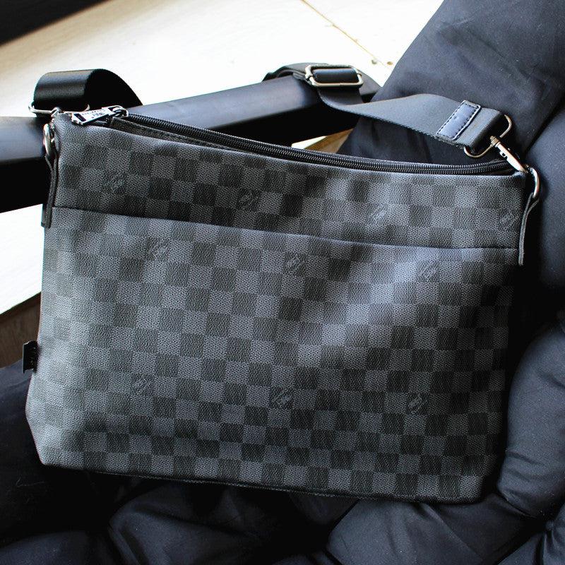 Black Checkered Crossbody Bag