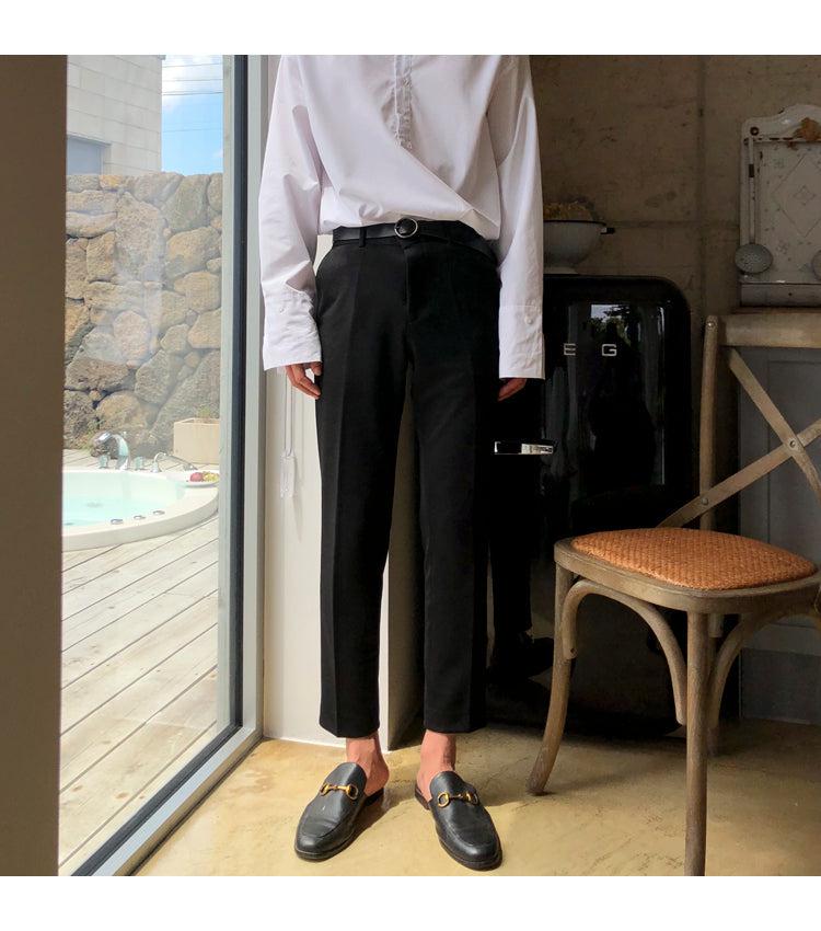 Black Cropped Slim Pants